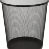 Excellent Houseware Kantoor Prullenbak/papierbak - 19 Liter - Metaal - Zwart