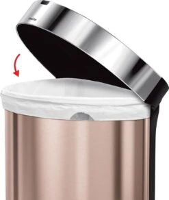 Simplehuman Prullenbak Liner Pocket Half Rond Sensor - 45 L -Mepal shop 1016x1200 6