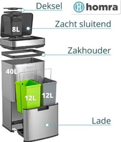 Nexo Prullenbak Afvalscheiding 3 Vakken - 72 Liter (2x12+48L) Met Infrarood Sensor Homra- Design Trio Afvalemmer RVS - Afvalscheidingsprullenbak - Keuken Afvalemmer - Recycle Afvalbak Zilver - Hygiënisch - Kantoor Vuilbak - Elektrisch - Vuilnisbakken 17 Nexo Prullenbak Afvalscheiding 3 Vakken - 72 Liter (2x12+48L) Met Infrarood Sensor Homra- Design Trio Afvalemmer RVS - Afvalscheidingsprullenbak - Keuken Afvalemmer - Recycle Afvalbak Zilver - Hygiënisch - Kantoor Vuilbak - Elektrisch - Vuilnisbakken -Mepal shop 1019x1200 4