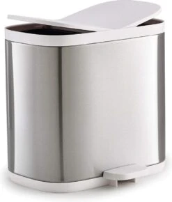 Joseph Joseph Badkamer Split Prullenbak - 6 Liter - Met 2 Compartimenten - RVS -Mepal shop 1023x1200