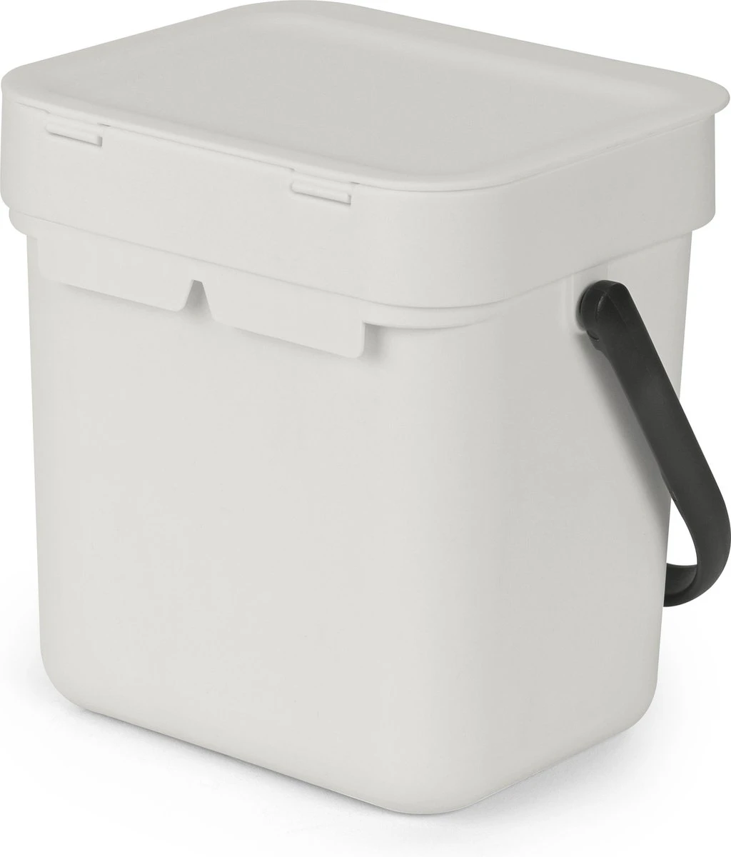 Brabantia Sort & Go Aanrecht Afvalbakje - 3 L - Light Grey 11 Brabantia Sort & Go Aanrecht Afvalbakje - 3 L - Light Grey - Afbeelding 9