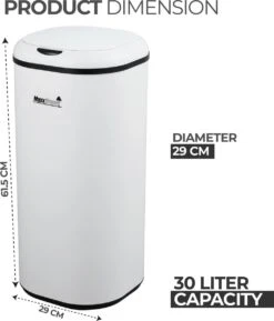 MaxxHome Prullenbak Met Sensor - 30L - Soft Close Deksel - RVS - Design Afvalemmer - Hygiënisch - Vingerafdruk Bestendig - Vuilnisbak Met Elektrische Deksel - Sensor Prullenbak - 30 Liter Vuilbak - 29 X 29 X 61,5 17 MaxxHome Prullenbak Met Sensor - 30L - Soft Close Deksel - RVS - Design Afvalemmer - Hygiënisch - Vingerafdruk Bestendig - Vuilnisbak Met Elektrische Deksel - Sensor Prullenbak - 30 Liter Vuilbak - 29 X 29 X 61,5 -Mepal shop 1026x1200 2
