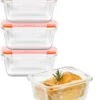 Lock&Lock Glazen (mini) Vershoudbakjes - Glazen Bakjes Met Deksel - Airfryer Bakjes - Set Van 4 Stuks - 160ml -Mepal shop 1027x1200 2