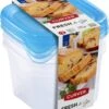 Curver Fresh & Go Vershoudbakjes Met Deksel - Vierkant - 3x0,45L - 3 Stuks - Transparant/Blauw -Mepal shop 1031x1200 2