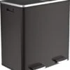 O'DADDY® Prullenbak Afvalscheiding - Vuilnisbak 60L (2x 30L) - Pedaalemmer - 59 X 65 X 32 Cm - Zwart