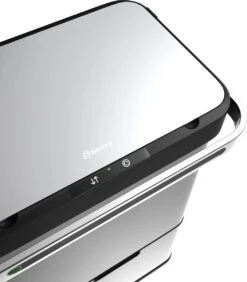 Homra DEXER Afvalscheiding Prullenbak - 4 Vakken - 60 Liter (2×18L + 2×12L) - Recycle Sensor Prullenbak - RVS Afvalemmer - Afvalscheidingsprullenbak - Design Keuken Afvalemmer - Automatische Lucht- En Bacterie Filter - Soft Close Deksel – Kleur RVS -Mepal shop 1051x1200