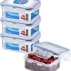 Lock&Lock (mini) Vershoudbakjes Set Met Deksel - Bewaardozen Voedsel - Snackdoosjes - Set Van 4 Stuks - Klein - 180 Ml - Transparant