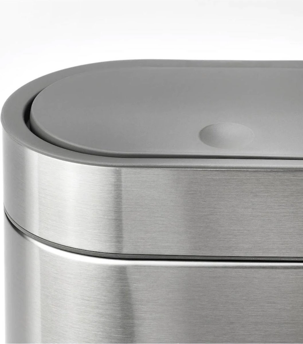 Ophangbare Prullenbak RVS- Klein Formaat - 4L - Badkamer - Wc - Keuken - Kantoor Prullenbak - RVS 6 Ophangbare Prullenbak RVS- Klein Formaat - 4L - Badkamer - Wc - Keuken - Kantoor Prullenbak - RVS - Afbeelding 4