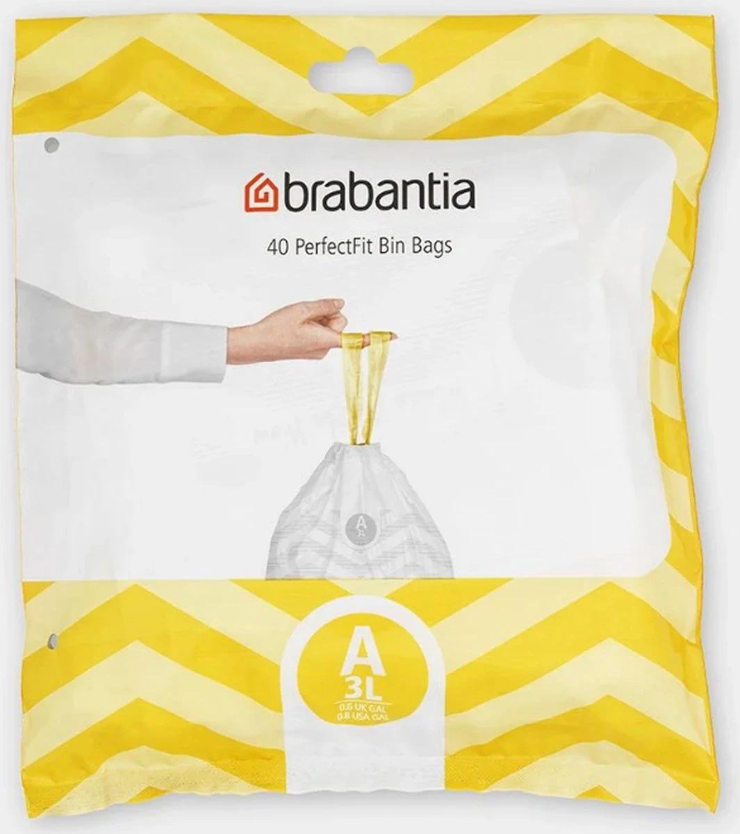 Brabantia PerfectFit Vuilniszakken - 3 L - Code A - 40 Stuks 3 Brabantia PerfectFit Vuilniszakken - 3 L - Code A - 40 Stuks