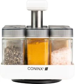 Coninx Kruidenrek Staand - Draaiend Kruidenrek Met Glazen Potjes - Kruidencarrousel Draaibaar - 8 Kruidenpotjes - Wit / RVS 22 Coninx Kruidenrek Staand - Draaiend Kruidenrek Met Glazen Potjes - Kruidencarrousel Draaibaar - 8 Kruidenpotjes - Wit / RVS -Mepal shop 1069x1200 2