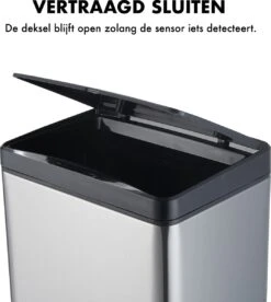 MOA Sensor Prullenbak - 50 Liter - RVS & Duurzaam ABS - Non-slip - Geruisloze Deksel - Vertraagd Sluiten Modus - Stainless - SB02S 19 MOA Sensor Prullenbak - 50 Liter - RVS & Duurzaam ABS - Non-slip - Geruisloze Deksel - Vertraagd Sluiten Modus - Stainless - SB02S -Mepal shop 1073x1200 7