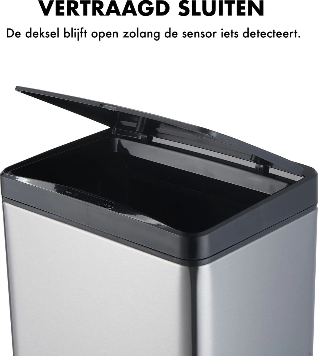 MOA Sensor Prullenbak - 50 Liter - RVS & Duurzaam ABS - Non-slip - Geruisloze Deksel - Vertraagd Sluiten Modus - Stainless - SB02S 9 MOA Sensor Prullenbak - 50 Liter - RVS & Duurzaam ABS - Non-slip - Geruisloze Deksel - Vertraagd Sluiten Modus - Stainless - SB02S - Afbeelding 7