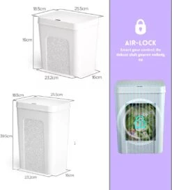 Smart Afvalbak - Zwart/ Prullenbak Met Sensor/ 18 Liter/ Modern Design -Mepal shop 1084x1200