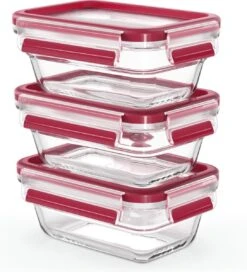 Tefal MasterSeal Glass - 3 X 450 Ml - Rechthoekig