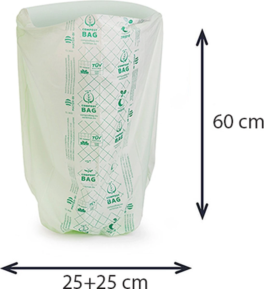 Composteerbare Afvalzakjes – 30L – Biologisch Afbreekbaar – Europees Gecertificeerd – Biobased Materiaal 4 Composteerbare Afvalzakjes – 30L – Biologisch Afbreekbaar – Europees Gecertificeerd – Biobased Materiaal - Afbeelding 2