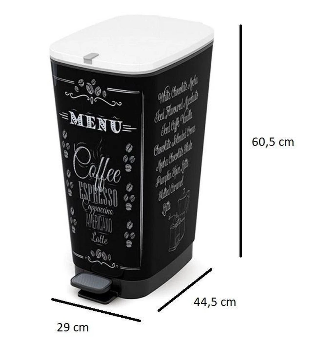 Chic Bin Style L - 43L - 29x44,5x60,5cm - Zwart 8 Chic Bin Style L - 43L - 29x44,5x60,5cm - Zwart - Afbeelding 6