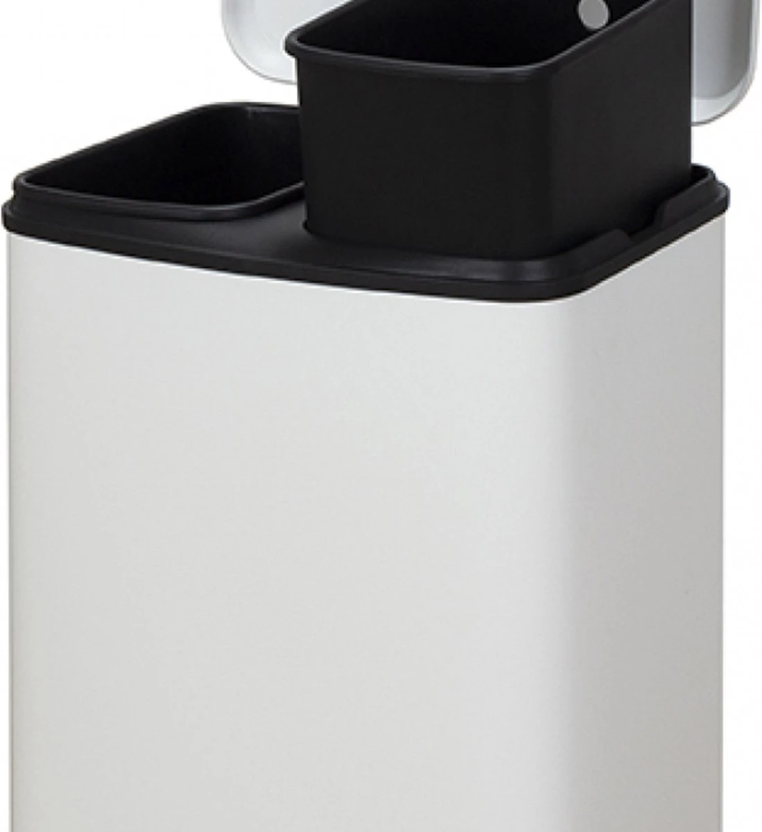 Duett-Afvalscheidings Pedaalemmer - 2 Vakken - 12 Liter + 12 Liter -Soft Close- Fingerprint Proof- Chroom 4 Duett-Afvalscheidings Pedaalemmer - 2 Vakken - 12 Liter + 12 Liter -Soft Close- Fingerprint Proof- Chroom - Afbeelding 2