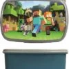 Broodtrommel - Lunchbox - Minecraft - Blauw - Schoolspullen