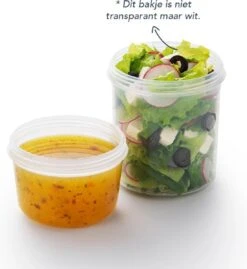 Lock&Lock Yoghurtbeker - Yoghurt Beker To Go - Muesli Beker To Go - Lunchpot - Lunchbeker - Medium - 560 Ml + 310 Ml - Wit -Mepal shop 1101x1200 2