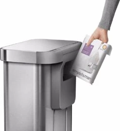 Simplehuman Rectangular - Prullenbak - 55 Liter Inhoud - Met Soft Close Deksel - RVS -Mepal shop 1102x1200 1