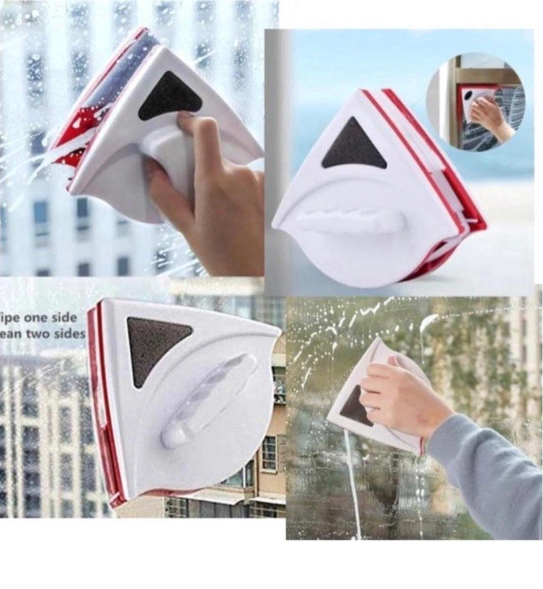 UP / Magnetische Raamwisser / Ruitenreiniger / Magnetische Glazenwasser / Glasreiniger Borstel / Ruitenwisser / Dubbele Magneet / Raamreiniger 7 UP / Magnetische Raamwisser / Ruitenreiniger / Magnetische Glazenwasser / Glasreiniger Borstel / Ruitenwisser / Dubbele Magneet / Raamreiniger - Afbeelding 5