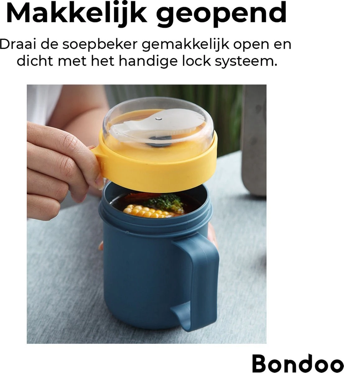 Soepbeker Magnetron 500ml- Milieuvriendelijk - Hitte Bestendige Beker - Lunchcontainer - Yoghurt To Go - Soepbeker To Go - Inclusief Lepel/vork - Donker Blauw 12 Soepbeker Magnetron 500ml- Milieuvriendelijk - Hitte Bestendige Beker - Lunchcontainer - Yoghurt To Go - Soepbeker To Go - Inclusief Lepel/vork - Donker Blauw - Afbeelding 10
