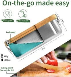 Bamboe Lunch Box 1400 Ml | Broodbox | Ecologisch | Roestvrijstalen Lunchbox | Bentobox No Leak | Smaakloos | Bamboe Grote Broodtrommel | Lunchbox Volwassenen | Lunchbox RVS Bamboe | Bambaw -Mepal shop 1108x1200 9