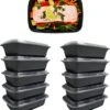 Meal Prep Bakjes - 10 Stuks - 1 Compartiment - Lunchbox - Diepvriesbakjes - Vershoudbakjes - Plastic Bakjes Met Deksel - Magnetron Bakjes Met Deksel - Meal Prep - Vershouddoos - 1L - BPA Vrij -Mepal shop 1111x1200 4