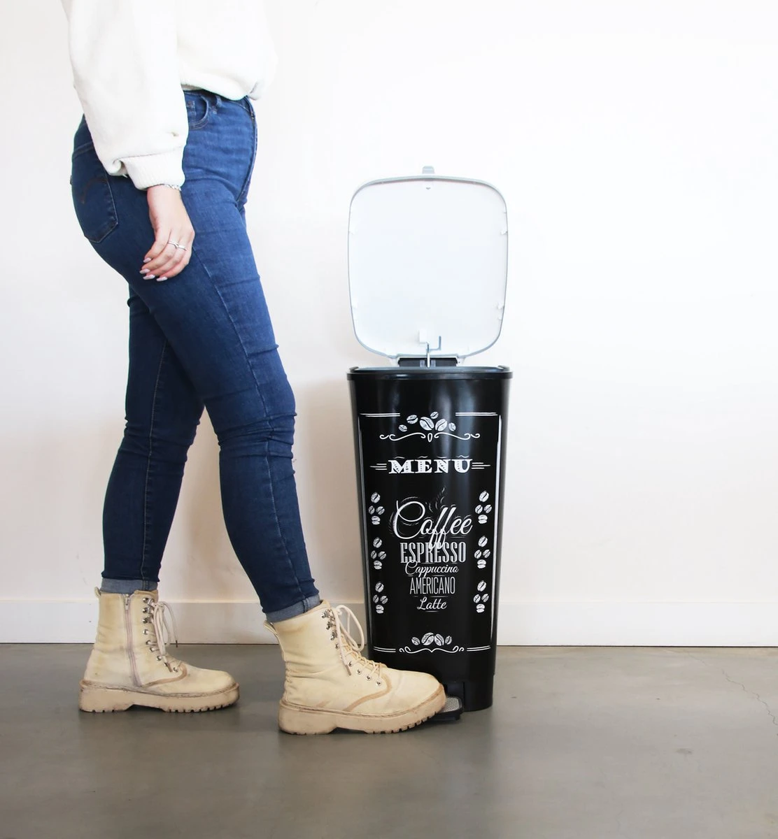 Chic Bin Style L - 43L - 29x44,5x60,5cm - Zwart 4 Chic Bin Style L - 43L - 29x44,5x60,5cm - Zwart - Afbeelding 2