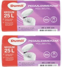 40x Afvalzakken/vuilniszakken 25 Liter - Extra Sterke Lekvrije Pedaalemmerzakken -Mepal shop 1116x1200