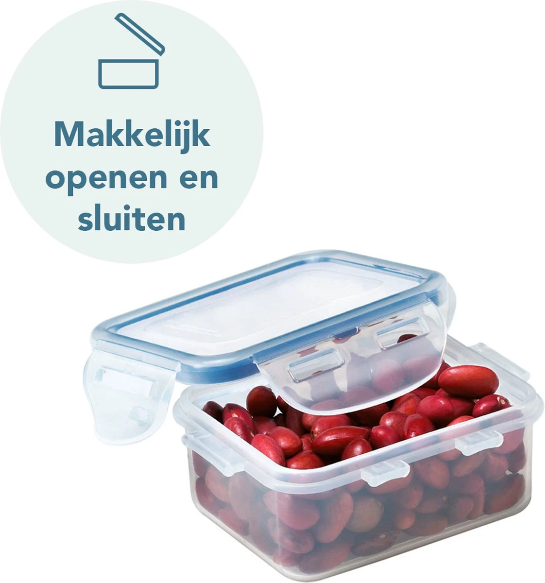 Lock&Lock (mini) Vershoudbakjes Set Met Deksel - Bewaardozen Voedsel - Snackdoosjes - Set Van 4 Stuks - Klein - 180 Ml - Transparant 4 Lock&Lock (mini) Vershoudbakjes Set Met Deksel - Bewaardozen Voedsel - Snackdoosjes - Set Van 4 Stuks - Klein - 180 Ml - Transparant - Afbeelding 2