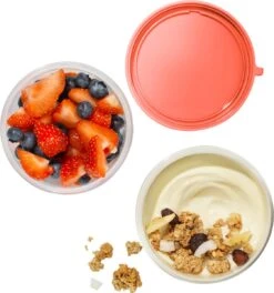 Lock&Lock Yoghurtbeker - Yoghurt Beker To Go - Muesli Beker To Go - Lunchpot - Lunchbeker - Medium - 560 Ml + 310 Ml - Roze -Mepal shop 1123x1200 10