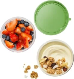 Lock&Lock Yoghurtbeker - Yoghurt Beker To Go - Muesli Beker To Go - Lunchpot - Lunchbeker - Medium - 560 Ml + 310 Ml - Groen -Mepal shop 1123x1200 11