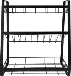 QUVIO Kruidenrek - Keukenrek Staand - Keukenrekje - Keukenrek - Aanrecht Organizer - Metaal - 19 X 35 X 38 Cm -Mepal shop 1123x1200 8