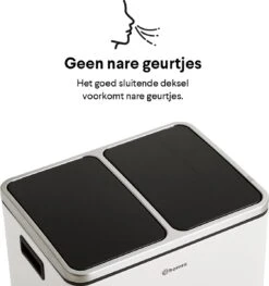 Homra BLINQ Afvalscheiding Prullenbak Met 2 Vakken - 2 X 15 L Inhoud - Duo Pedaalemmer Wit - Afvalemmer 30 Liter - Recycle Afvalbak - Witte Afvalscheidingsprullenbak - Hygiënisch Afval Scheiden - Keuken Vuilbak - Kantoor 35 Homra BLINQ Afvalscheiding Prullenbak Met 2 Vakken - 2 X 15 L Inhoud - Duo Pedaalemmer Wit - Afvalemmer 30 Liter - Recycle Afvalbak - Witte Afvalscheidingsprullenbak - Hygiënisch Afval Scheiden - Keuken Vuilbak - Kantoor -Mepal shop 1125x1200 2