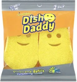 Scrub Daddy - Scrub Mommy - Dish Daddy 2 Pack - Scrub Daddy Afwasborstel Refill, Aanvul Spons Voor Scrub Daddy Afwas Borstel