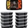 Meal Prep Bakjes - 10 Stuks - 2 Compartimenten - Lunchbox - Diepvriesbakjes - Vershoudbakjes - Plastic Bakjes Met Deksel - Magnetron Bakjes Met Deksel - Meal Prep - Vershouddoos - 1L - BPA Vrij – Fitcrafters -Mepal shop 1129x1200 1