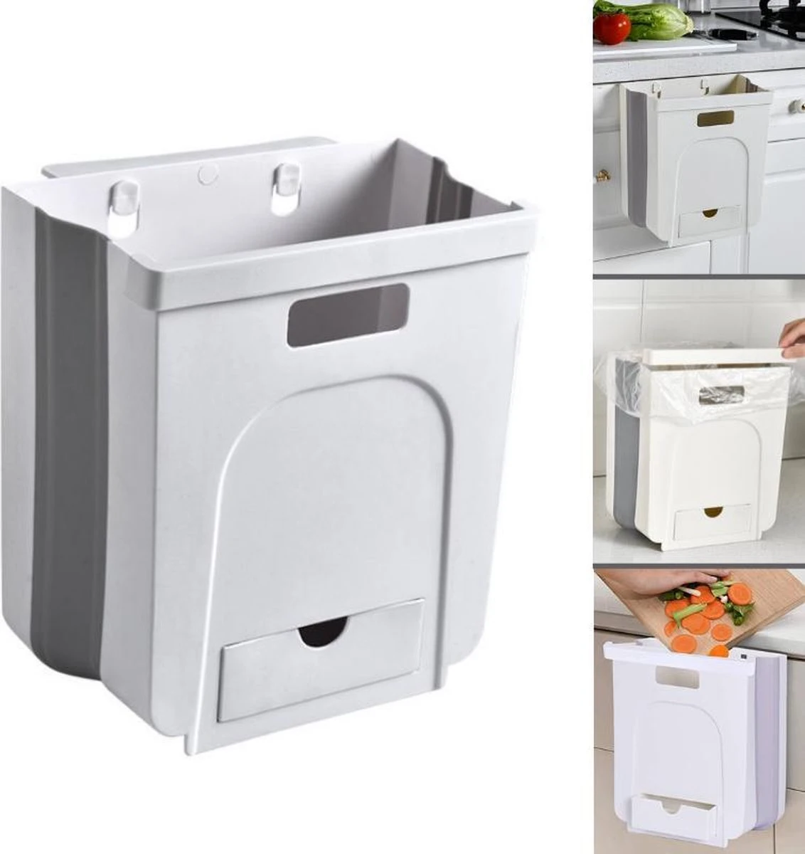 Merkloos Ruimtebesparend Ophangbaar Gft Afvalscheiding Afvalbakje Aanrecht - Papiermand - Wit 3 Merkloos Ruimtebesparend Ophangbaar Gft Afvalscheiding Afvalbakje Aanrecht - Papiermand - Wit