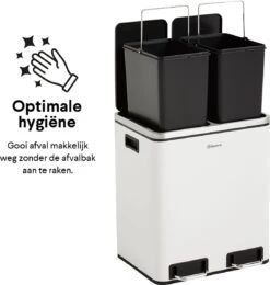 Homra BLINQ Afvalscheiding Prullenbak Met 2 Vakken - 2 X 15 L Inhoud - Duo Pedaalemmer Wit - Afvalemmer 30 Liter - Recycle Afvalbak - Witte Afvalscheidingsprullenbak - Hygiënisch Afval Scheiden - Keuken Vuilbak - Kantoor 32 Homra BLINQ Afvalscheiding Prullenbak Met 2 Vakken - 2 X 15 L Inhoud - Duo Pedaalemmer Wit - Afvalemmer 30 Liter - Recycle Afvalbak - Witte Afvalscheidingsprullenbak - Hygiënisch Afval Scheiden - Keuken Vuilbak - Kantoor -Mepal shop 1139x1200 3