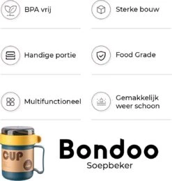 Soepbeker Magnetron Met Hendel 500ml - Hitte Bestendige Beker - Lunchcontainer - Yoghurt To Go - Soepbeker To Go - Inclusief Lepel/vork -Mepal shop 1139x1200 7