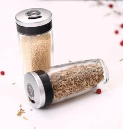 Merkloos Decopatent® Kruidenrek Incl. 16 Glazen Kruiden Potjes - Rvs Strooideksel - Staand Kruiden & Specerijen Rek - Kruidenpotjes Glas -Mepal shop 1141x1200 4