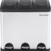 NumberOne® Afvalscheider Prullenbak 54 Liter (3 X 18 L) - Gemaakt Van Roestvrijstaal - Geurloos - Met Pedalen - Inclusief Binnenemmer 2 NumberOne® Afvalscheider Prullenbak 54 Liter (3 X 18 L) - Gemaakt Van Roestvrijstaal - Geurloos - Met Pedalen - Inclusief Binnenemmer -Mepal shop 1153x1200 3