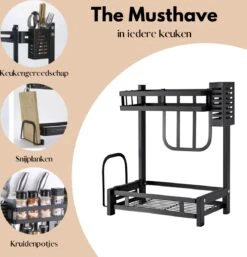 Pazzo Goods - Keuken Organizer - Keukenrek - Zwart - Metaal - 2 Laags - Multifunctioneel - Zwart - 13 Pazzo Goods - Keuken Organizer - Keukenrek - Zwart - Metaal - 2 Laags - Multifunctioneel - Zwart - -Mepal shop 1154x1200 6