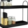 QUVIO Kruidenrek Staand - Keukenrek - Kruidencarrousel - Aanrecht Organizer -Keuken Organizer - Opbergrek - Metaal - 10 X 32 X 29 Cm - Zwart -Mepal shop 1154x1200 7