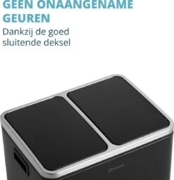 Homra BLINQ Afvalscheiding Prullenbak Met 2 Vakken - 2 X 15 L Inhoud - Duo Pedaalemmer Zwart - Afvalemmer 30 Liter - Recycle Afvalbak - Zwarte Afvalscheidingsprullenbak - Hygiënisch Afval Scheiden - Keuken Vuilbak - Kantoor 18 Homra BLINQ Afvalscheiding Prullenbak Met 2 Vakken - 2 X 15 L Inhoud - Duo Pedaalemmer Zwart - Afvalemmer 30 Liter - Recycle Afvalbak - Zwarte Afvalscheidingsprullenbak - Hygiënisch Afval Scheiden - Keuken Vuilbak - Kantoor -Mepal shop 1159x1200 4