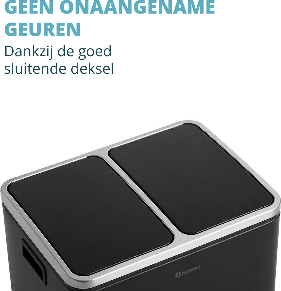 Homra BLINQ Afvalscheiding Prullenbak Met 2 Vakken - 2 X 15 L Inhoud - Duo Pedaalemmer Zwart - Afvalemmer 30 Liter - Recycle Afvalbak - Zwarte Afvalscheidingsprullenbak - Hygiënisch Afval Scheiden - Keuken Vuilbak - Kantoor 10 Homra BLINQ Afvalscheiding Prullenbak Met 2 Vakken - 2 X 15 L Inhoud - Duo Pedaalemmer Zwart - Afvalemmer 30 Liter - Recycle Afvalbak - Zwarte Afvalscheidingsprullenbak - Hygiënisch Afval Scheiden - Keuken Vuilbak - Kantoor - Afbeelding 8
