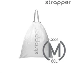 Strapper® Code M 100 Afvalzakken - Geschikt Voor Brabantia Afvalbak - 60 Liter - 100 Vuilniszakken M