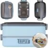 Triple J® Lunchbox - Broodtrommel - Lucht- & Lekvrij - Incl. Bestek - Magnetron & Vaatwasser Bestendig -Mepal shop 1171x1200 3