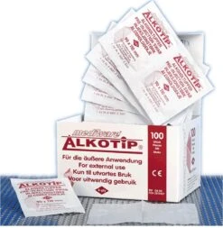 Alcoholdoekjes 90x110mm, 100 Stuks 11 Alcoholdoekjes 90x110mm, 100 Stuks -Mepal shop 1172x1200