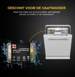 HGMD® Meal Prep Bakjes - 15 Stuks - 1 Compartiment - Lunchbox - Diepvriesbakjes - Vershoudbakjes - Plastic Bakjes Met Deksel - Magnetron Bakjes Met Deksel - Meal Prep - Vershouddoos - 1L - BPA Vrij -Mepal shop 1174x1200 3
